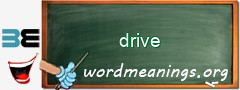 WordMeaning blackboard for drive